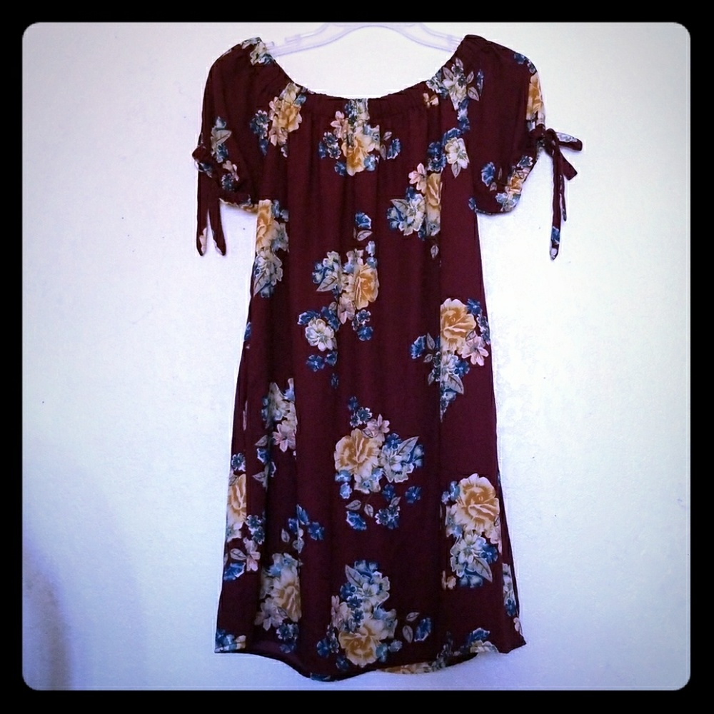 Floral off the shoulder dress